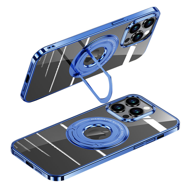 For iPhone 12 Pro Max 6.7 inch Kickstand PC Cover Magnetic Electroplated Phone Case Compatible with MagSafe For iPhone 12 Pro Max 6.7 inch Kickstand PC Cover Magnetic Electroplated Phone Case Compatible with MagSafe